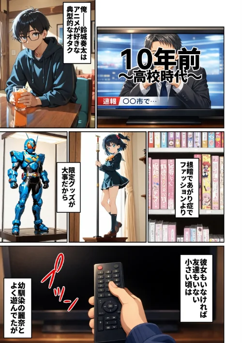 【エロ漫画】ルミナ/昔、俺をバカにしていた幼馴染を10年後港区のタワマンに呼び出して朝まで〇〇する話。【モザイク版】 試し読みサンプル 2ページ目