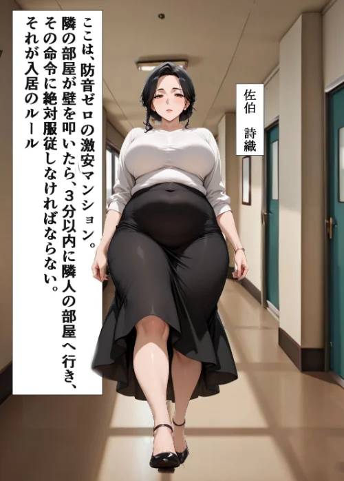 【エロ漫画】むちプリギャル舎/訳あり物件ーノックで隣人の性処理係ー隣人に壁に突き立てられメス声絶頂【モザイク版】 試し読みサンプル 2ページ目